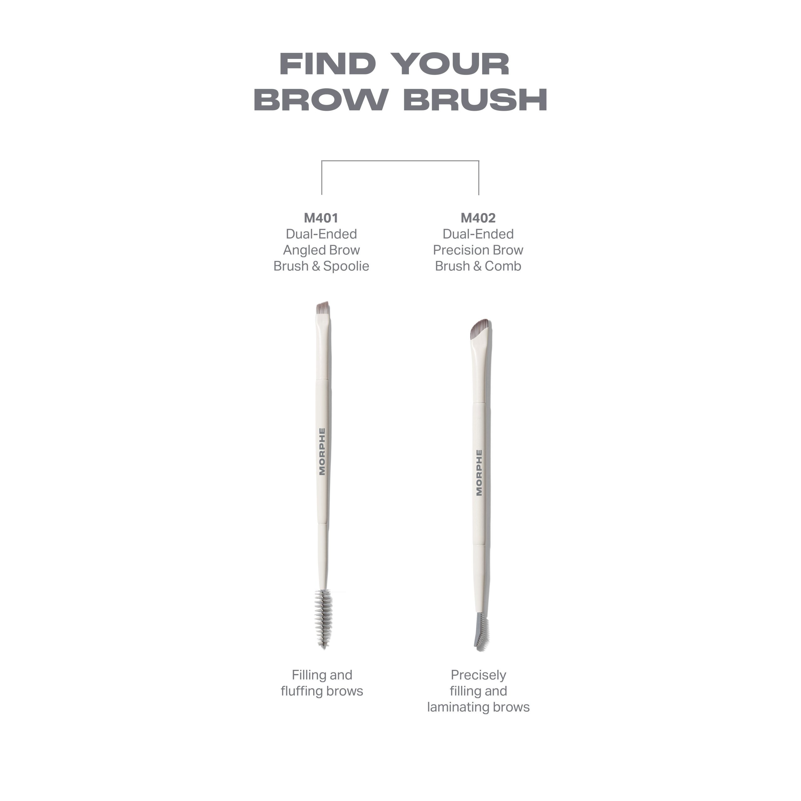 M401 Dual-Ended Angled Brow Brush & Spoolie - Image 5