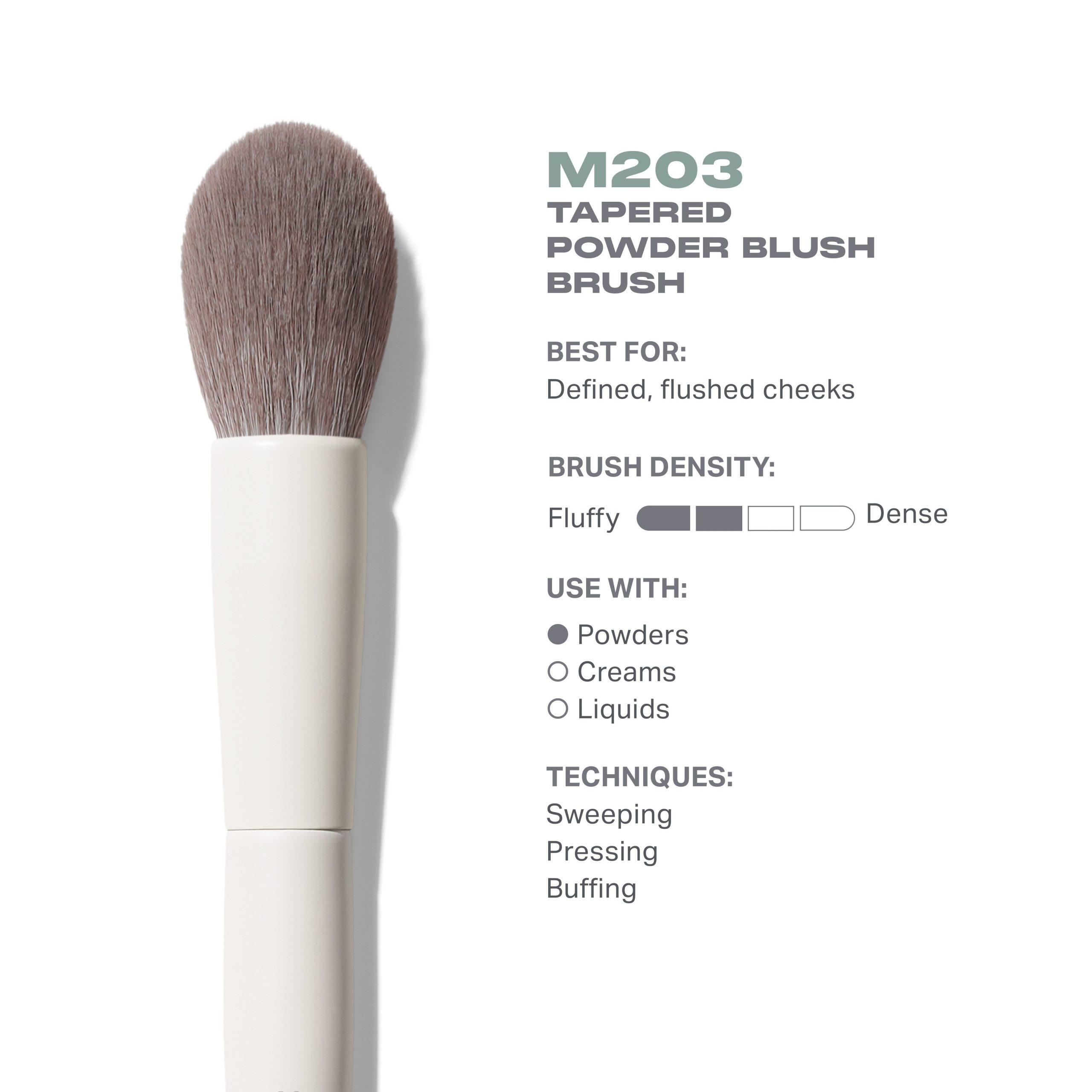 M203 Tapered Powder Blush Brush - Image 3