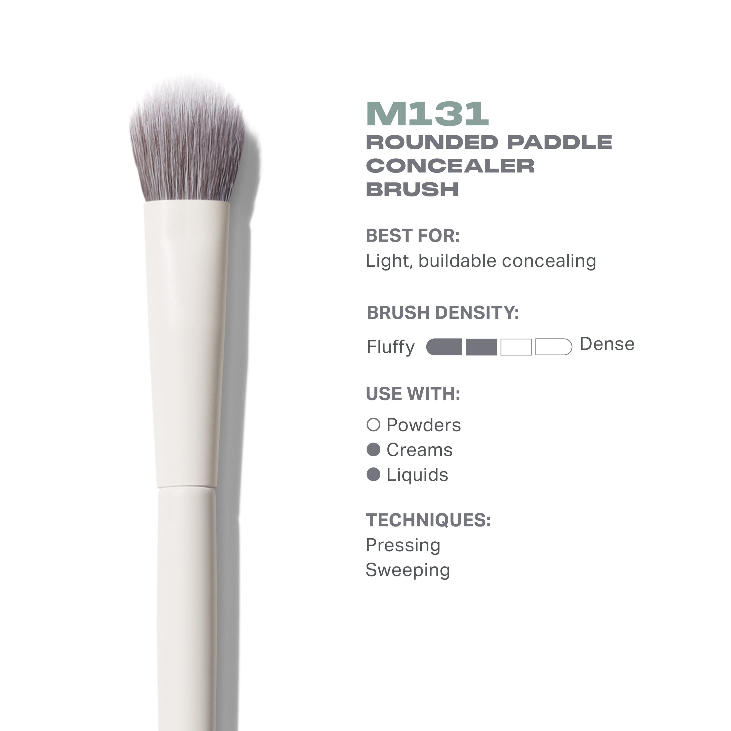 M131 Rounded Paddle Concealer Brush - Image 3