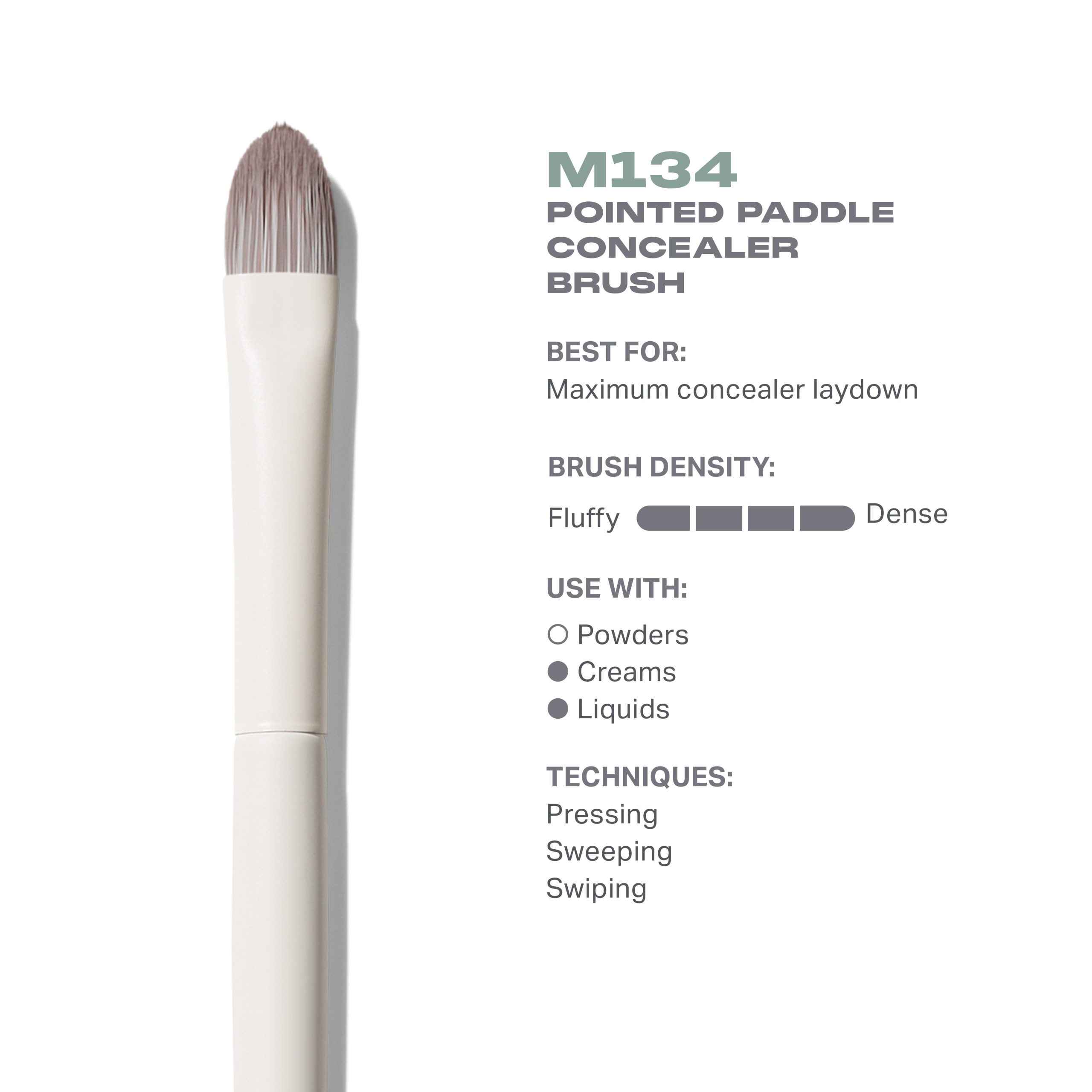 M134 Pointed Paddle Concealer Brush - Image 3
