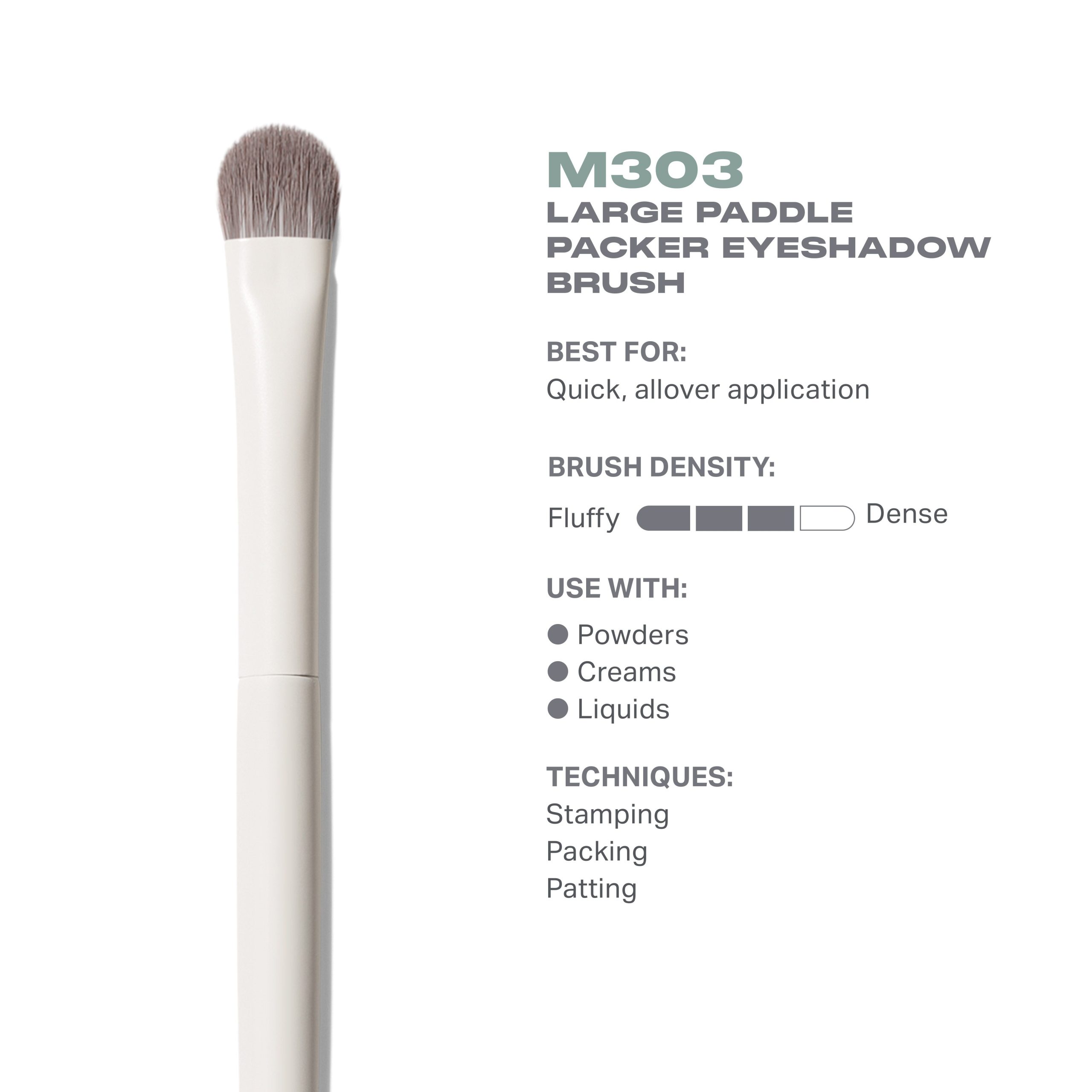 M303 Large Paddle Packer Eyeshadow Brush - Image 3