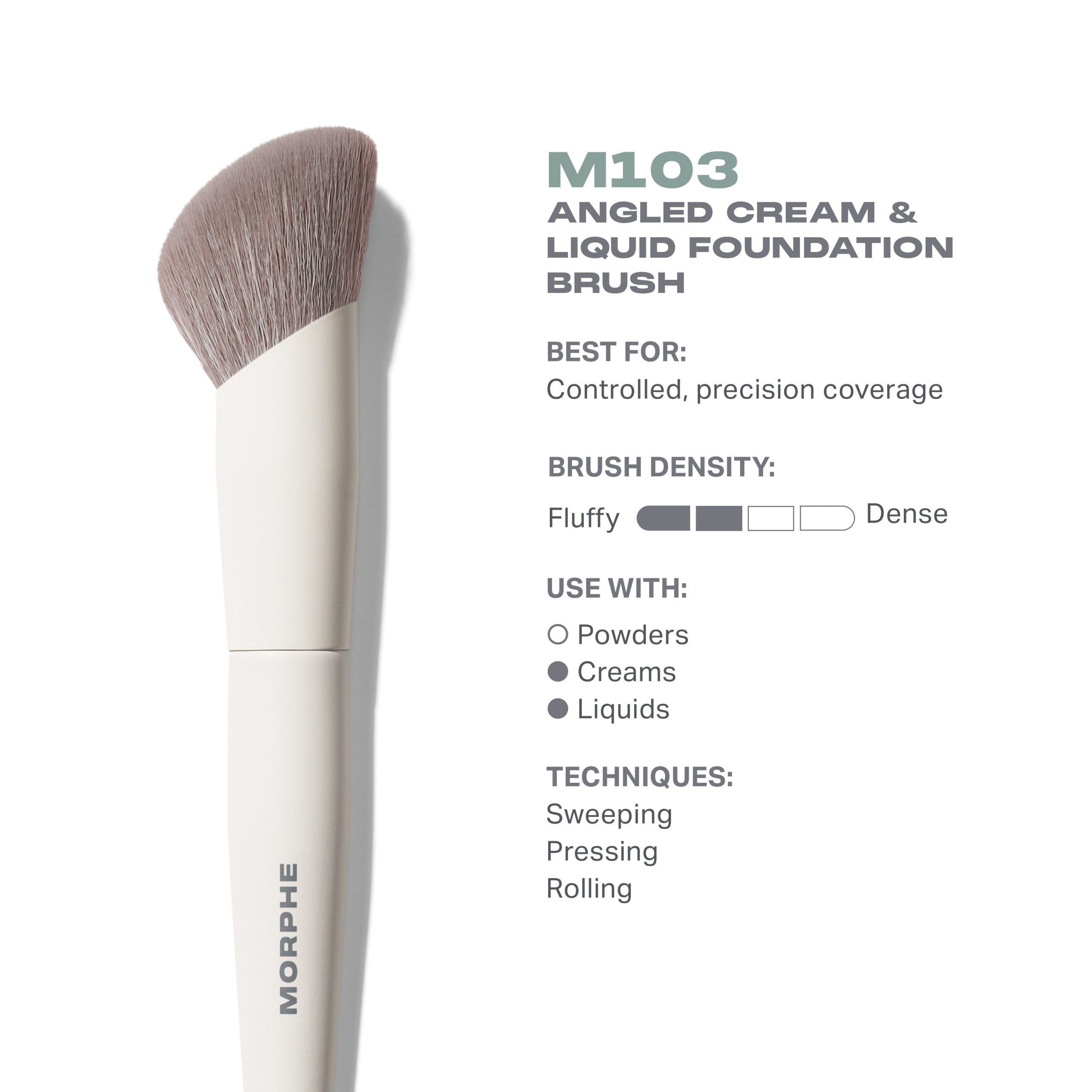 M103 Angled Cream & Liquid Foundation Brush - Image 2