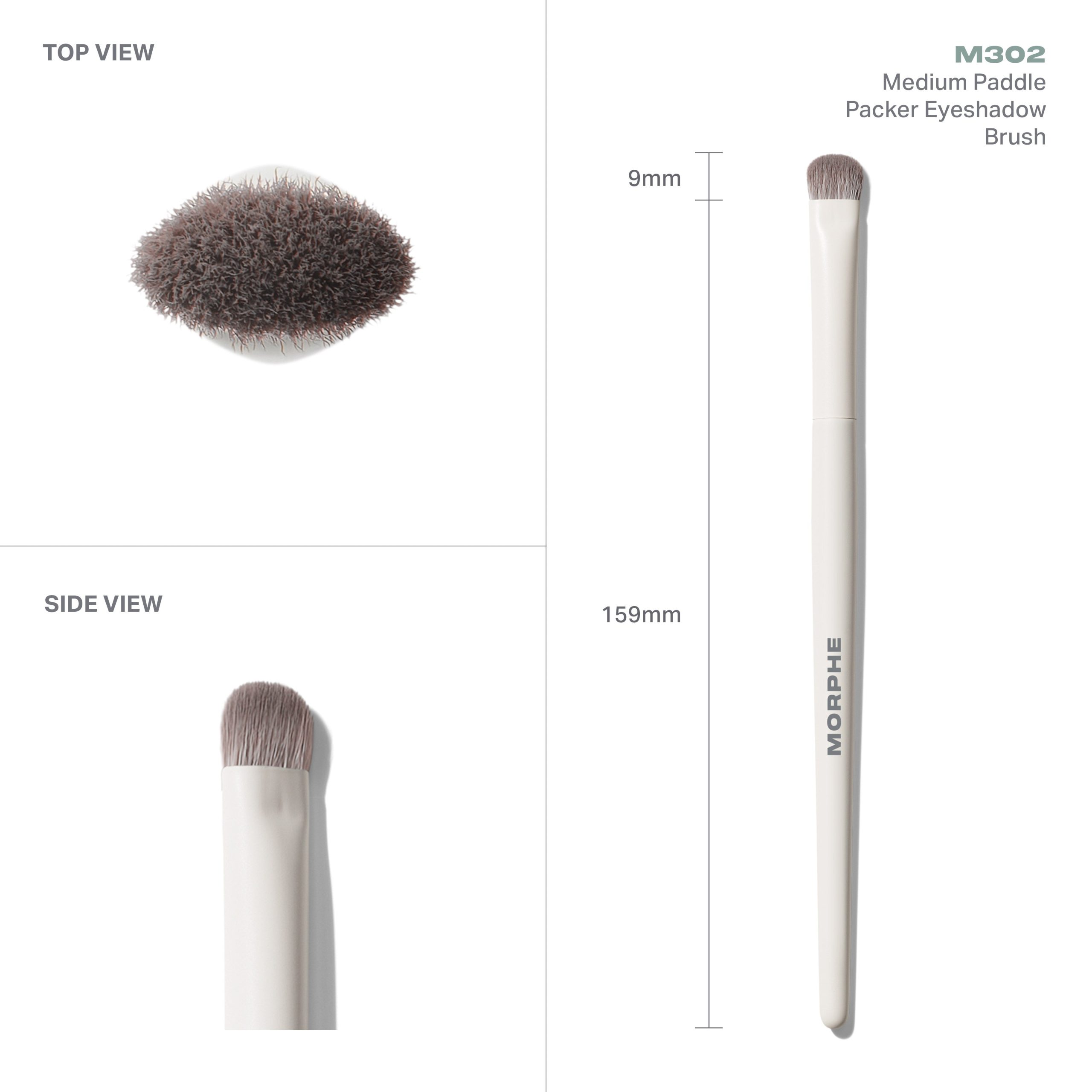 M302 Medium Paddle Packer Eyeshadow Brush - Image 4