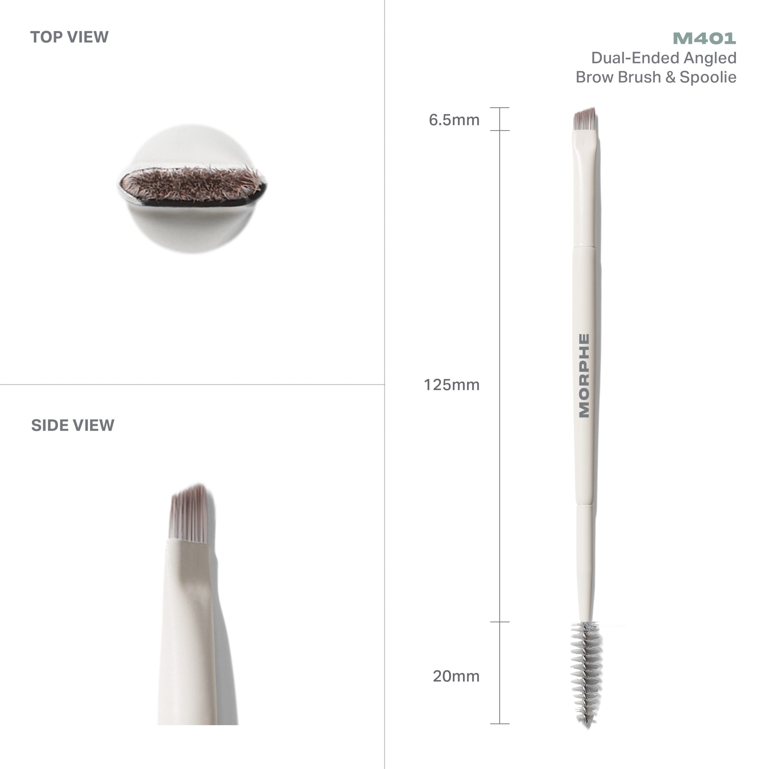 M401 Dual-Ended Angled Brow Brush & Spoolie - Image 4