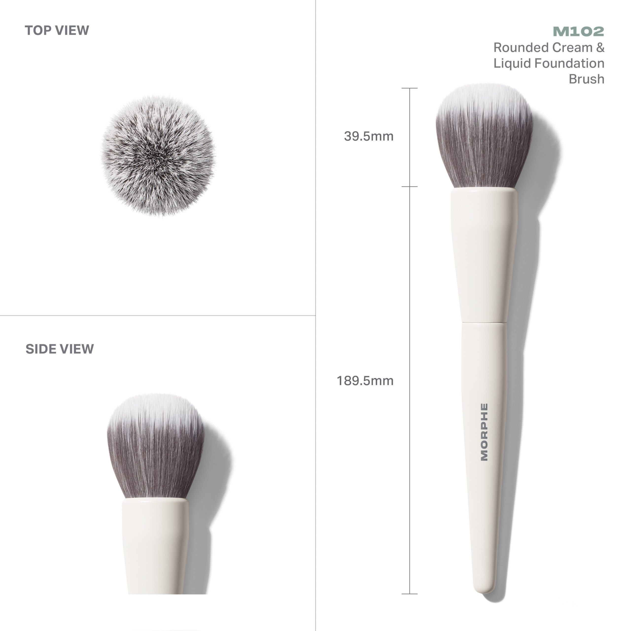 M102 Rounded Cream & Liquid Foundation Brush - Image 3
