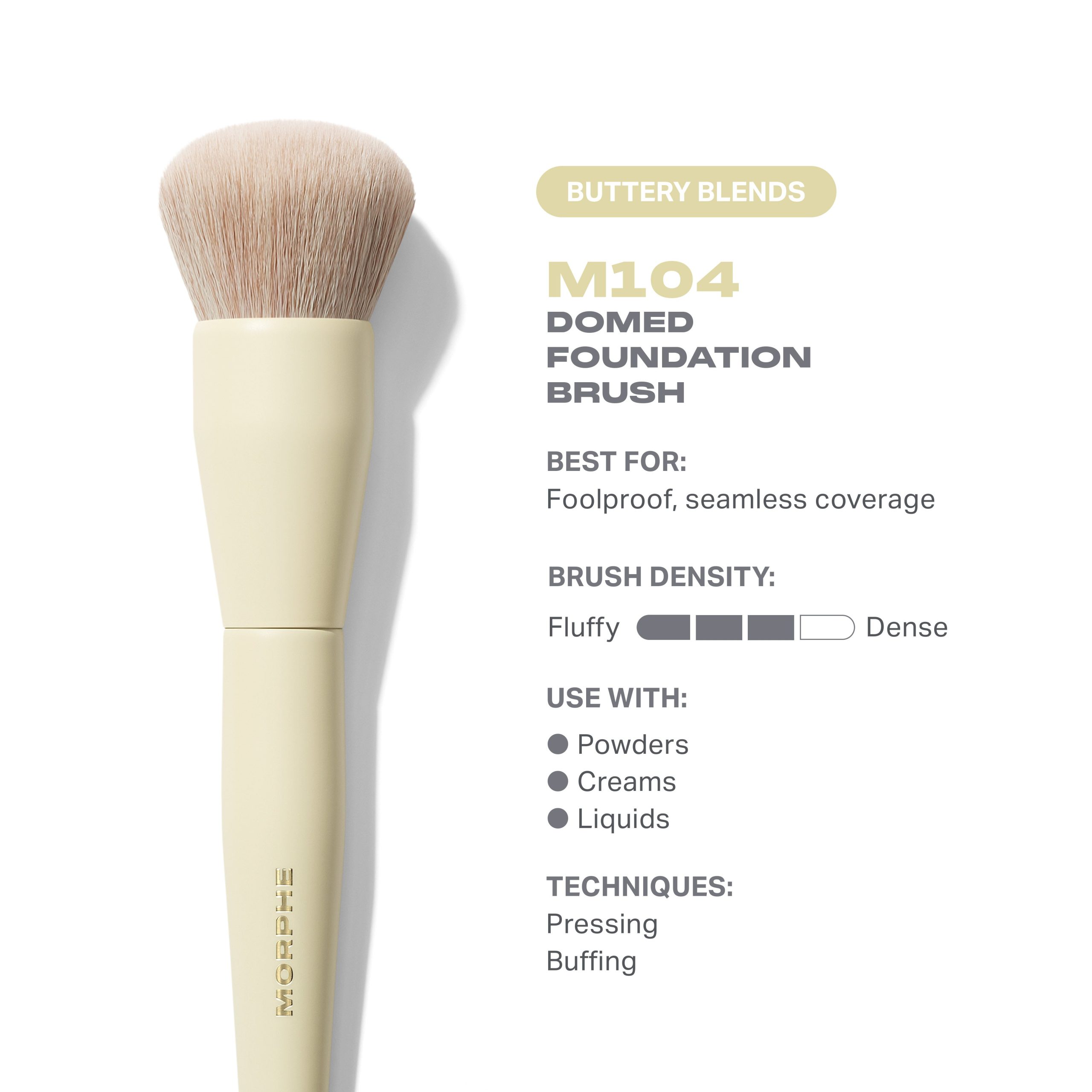 Buttery Blends M104 Domed Foundation Brush - Image 2