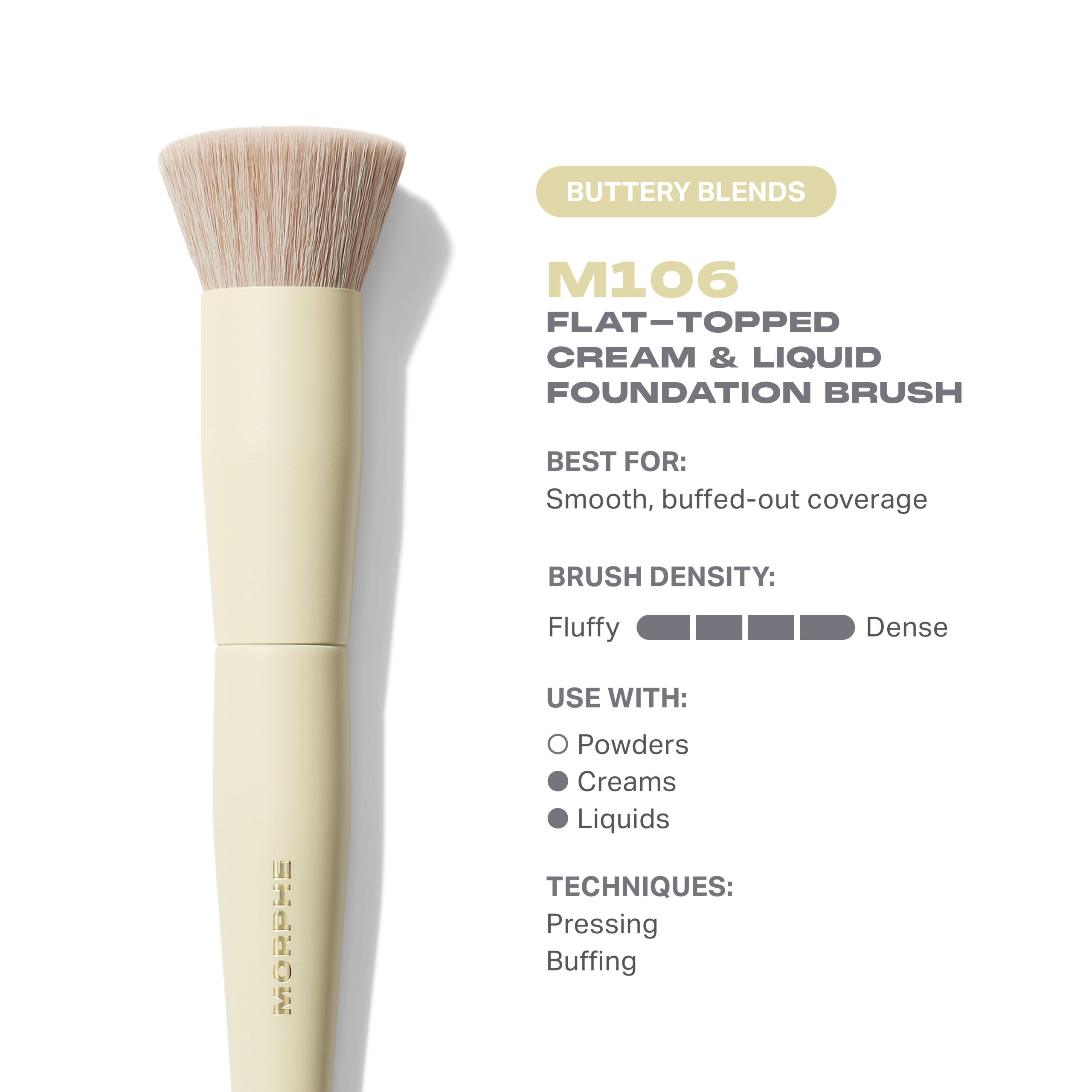Buttery Blends M106 Flat-Topped Foundation Brush - Image 2