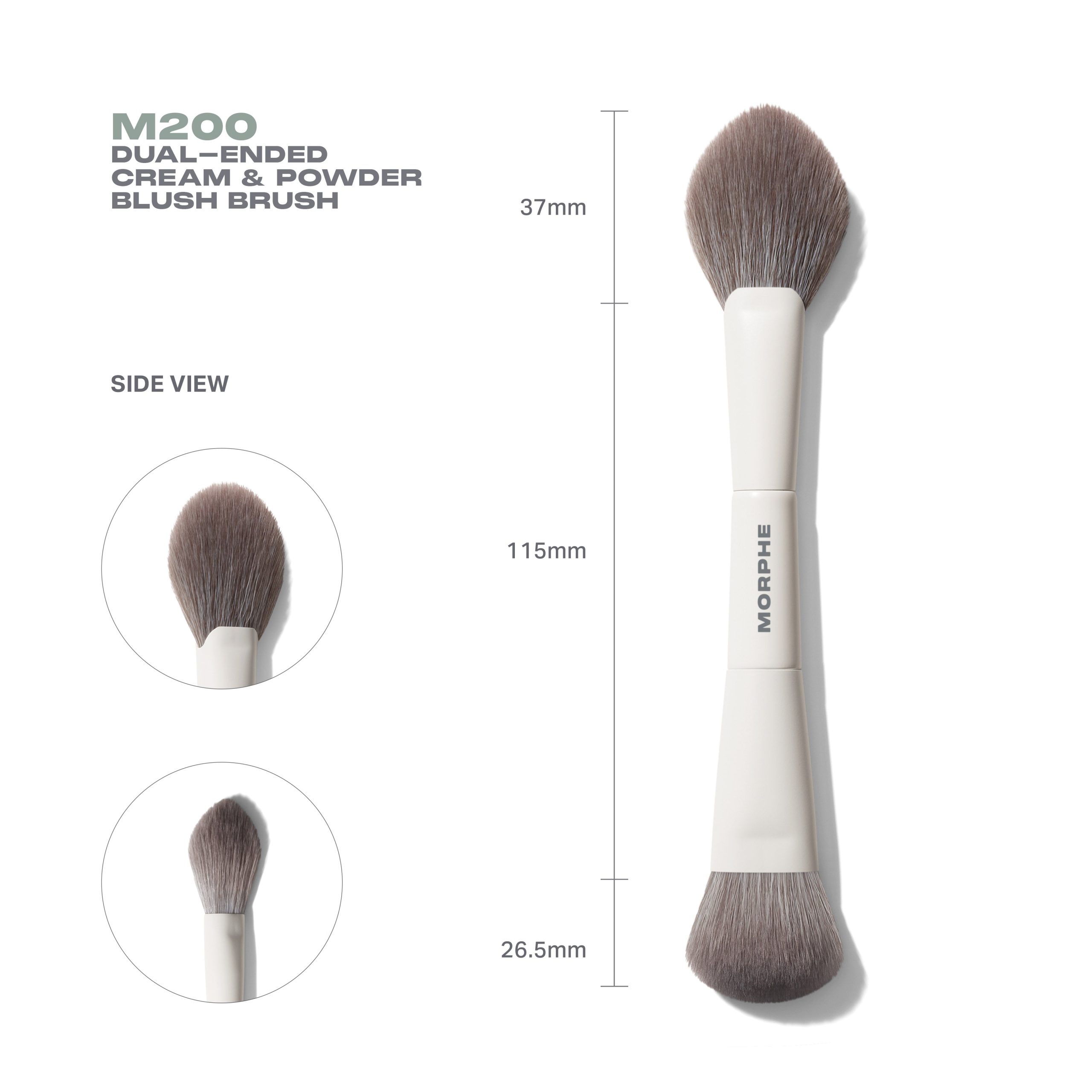 M200 Dual-Ended Cream & Powder Blush Brush - Image 4